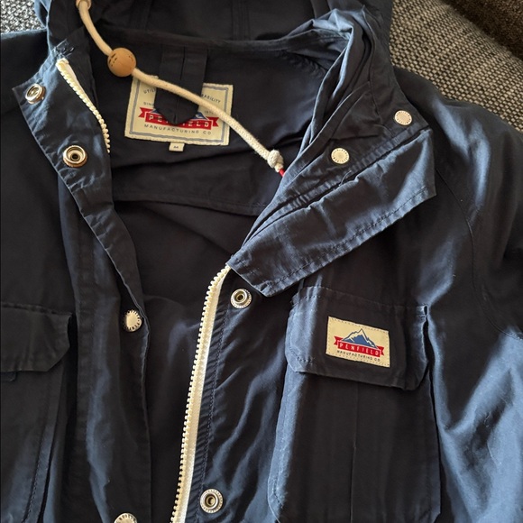 Penfield Navy Hooded Raincoat - Picture 2 of 5